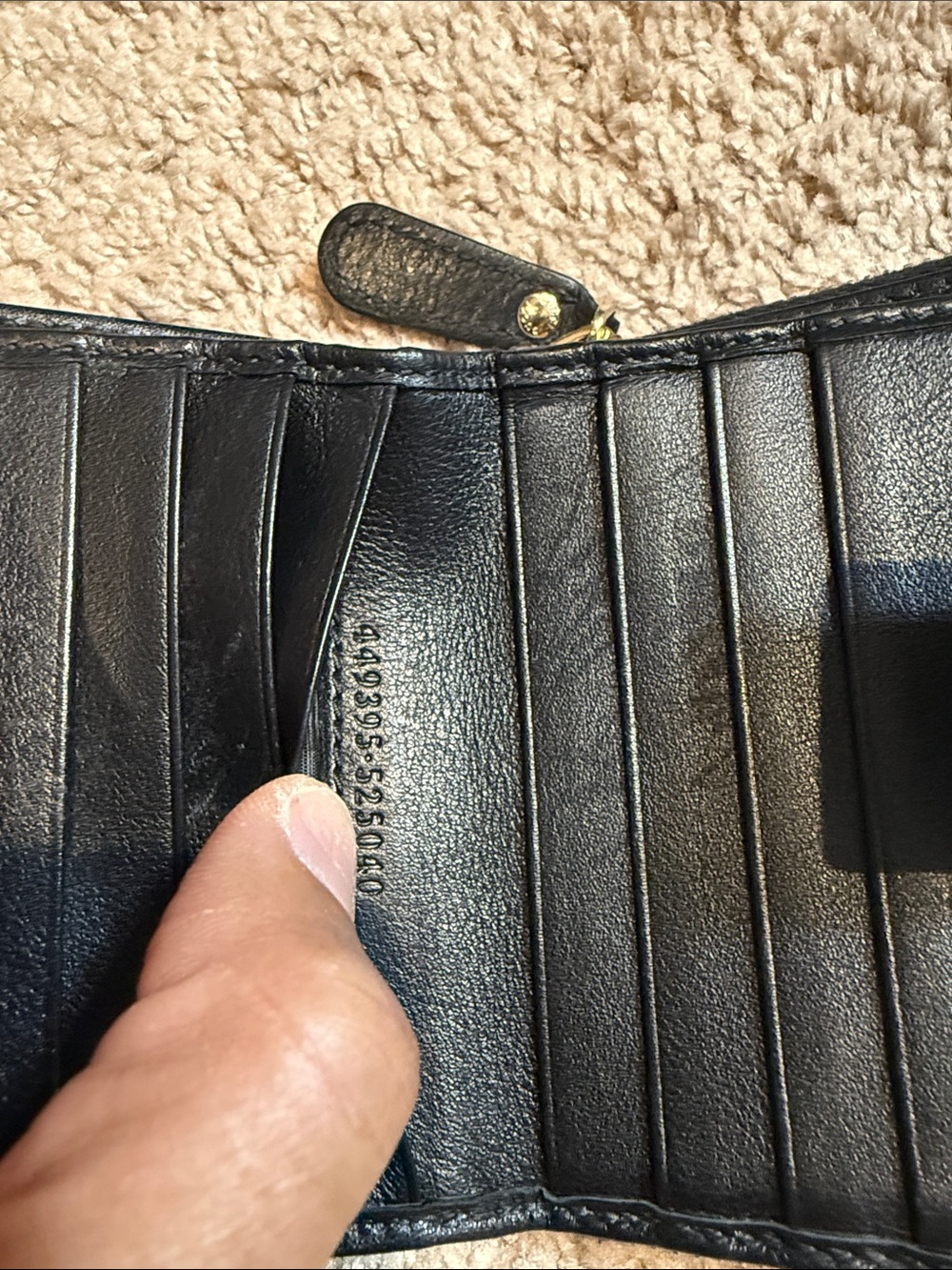 Gucci Black Embossed GG Zip Around Wallet - Picture 5 of 5